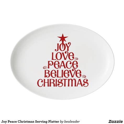 Joy Peace Christmas Serving Platter Serving Platters