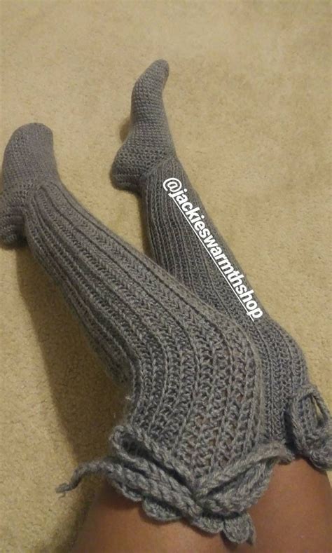 Pattern Only Crochet Thigh High Socks Makes Size Xs Xxl Etsy