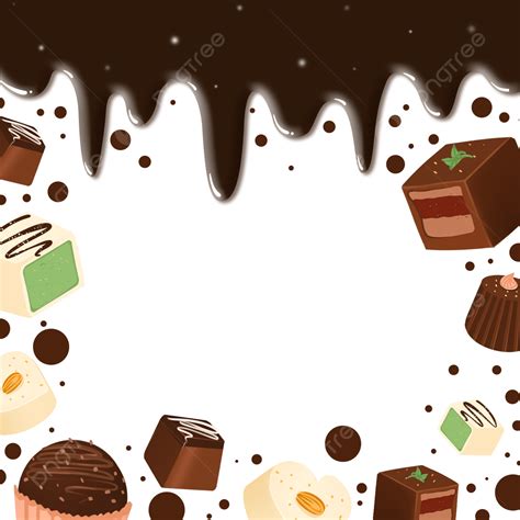 حلو الشوكولاتة حدود الحلوى شوكولاتة الحلوى براون Png وملف Psd