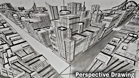 How To Draw City In 3 Point Perspective Youtube