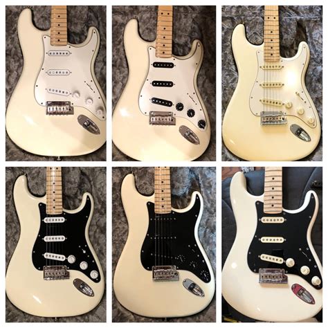 My Olympic White Strat Color Combinations For Anyone As Indecisive As I Was Left To Right