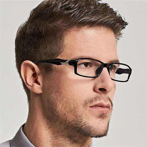 Tr90 Vintage Optical Glasses Frame Men Clear Lens Square Eyeglasses Myopia Prescription Frames