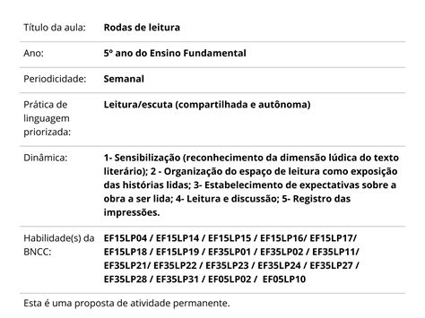 Plano De Aula Ano L Ngua Portuguesa Rodas De Leitura