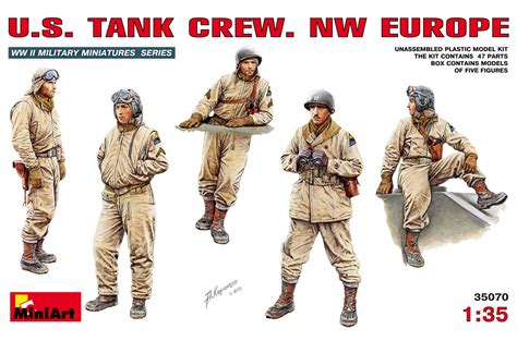 Miniart 135 Us Tank Crew Nw Europe Panzer Models