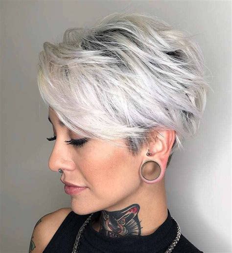 Short Haircuts For Grey Hair Short Grey Hair Ideas For Older Women 2018