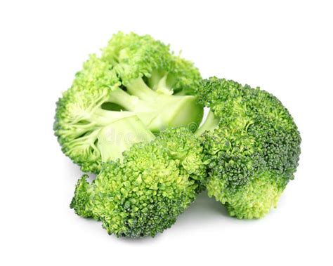 Fresh Green Broccoli On White Organic Food Stock Photo Image Of
