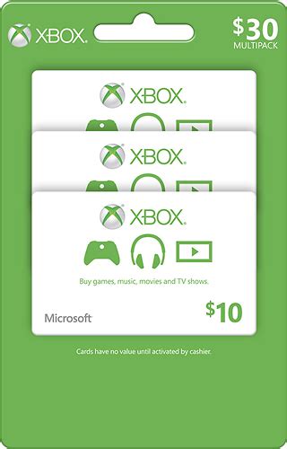 Best Buy Microsoft 10 Xbox T Card 3 Pack Xbox Live Currency 3pk