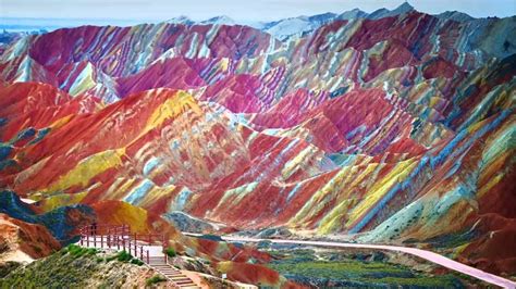Rainbow Mountain Located In China Youtube
