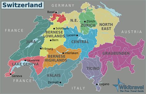 Schweiz von mapcarta, die offene karte. Landkarte Schweiz (Karte Regionen, englisch) : Weltkarte ...