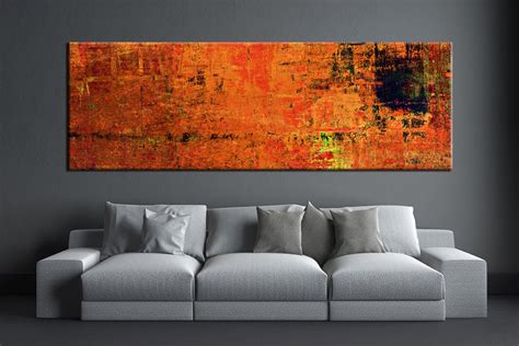 1 Piece Orange Wall Art Abstract Canvas Print