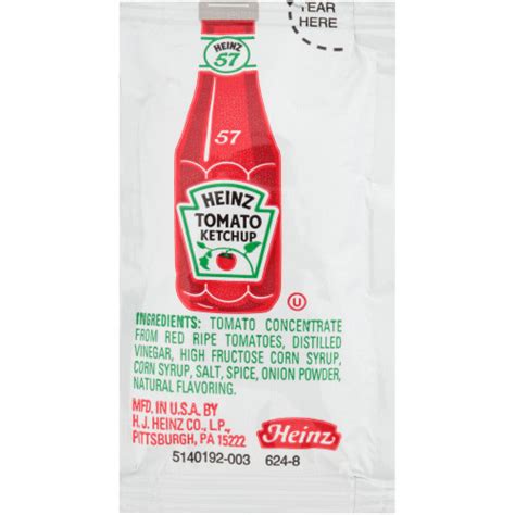 Heinz Single Serve Ketchup Packet 9 Gr Pack Of 1000 Food Service