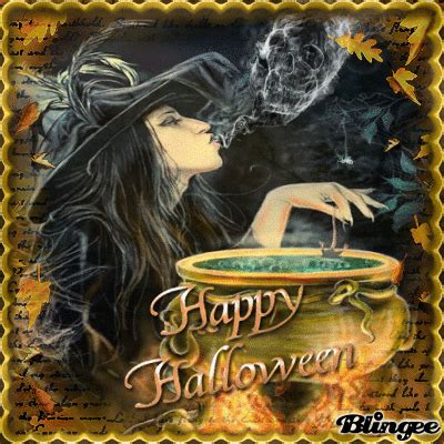 Smoking Skull Witch Halloween Gif Pictures Photos And Images For Facebook Tumblr Pinterest