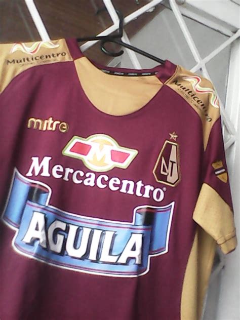 Deportes Tolima Home Camisa De Futebol 2015 Sponsored By Cerveza Aguila
