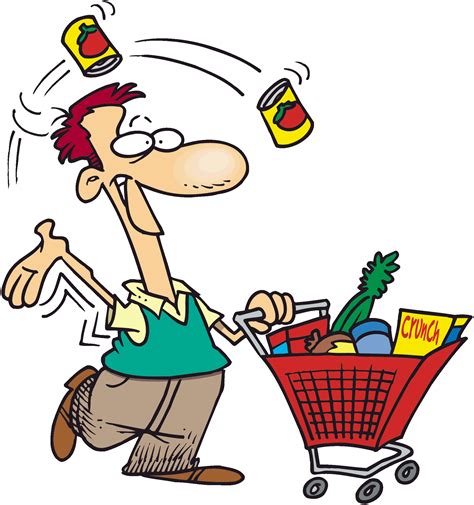 Man Grocery Shopping Clipart Clip Art Library
