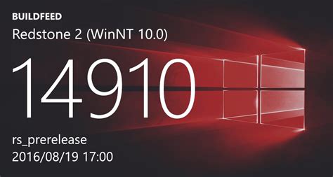 Windows 10 Redstone 2 Insider Preview Build 14910 Có Thể được Phát Hành