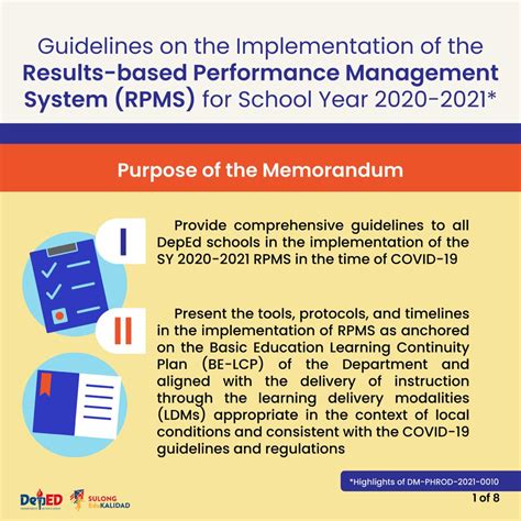 Rpms 2020 2021 Comprehensive Guidelines Highlights