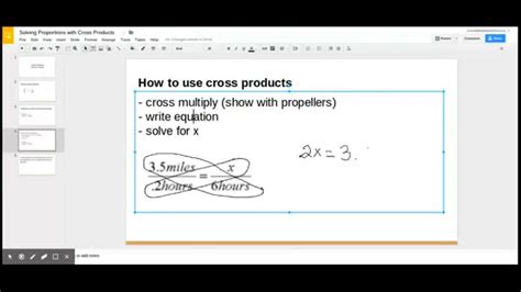 solving proportions using cross products youtube