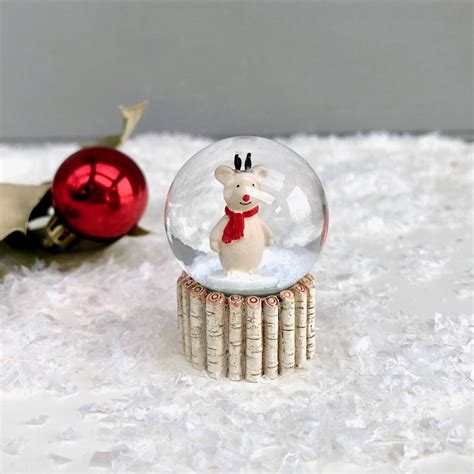 Christmas Little Rudolph Snow Globe By Pink Pineapple Home And Ts