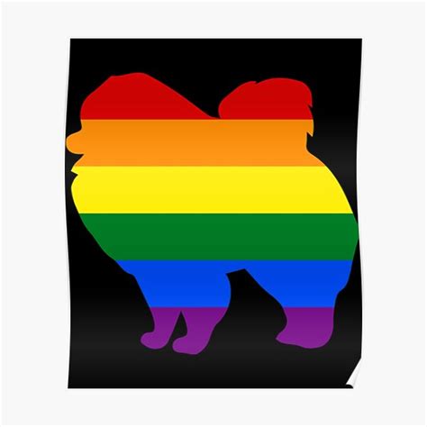 Lesbian Mom Pomeranian Rainbow Lgbt Flag Classic Poster For Sale By Hildendhmula Redbubble