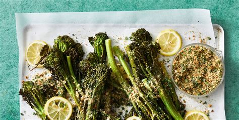 Healthier Roasted Broccolini With Parmesan Crumb Recipe Woolworths