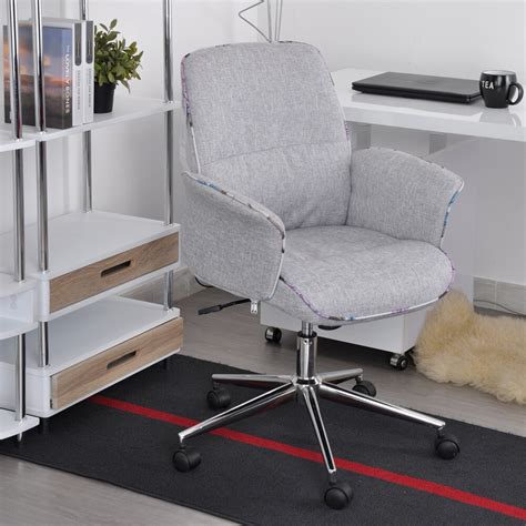 Armrests can cause an inconvenience if they block the chair from going under a desk. Aingoo Fabric Office Chair with arms with fabric pads Seat ...