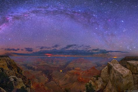Winter Milky Way Over Mather Point The Grand Canyon Wally Pacholka