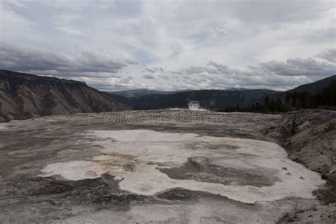 Top Of Mammoth Hot Springs Stock Image Image Of Calcium 80561465