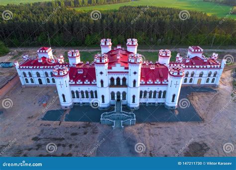 Restored Ancient Castle Palace Of Puslovsky Kossovo Belarus Stock