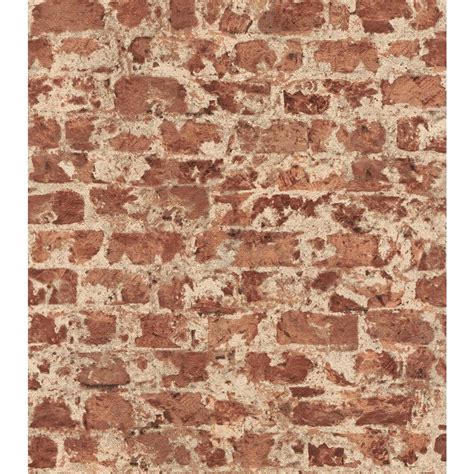 Washington Wallcoverings Faux Brick Wallpaper 446289 The Home Depot