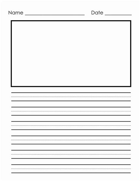 Printable Writing Paper For Kindergarten