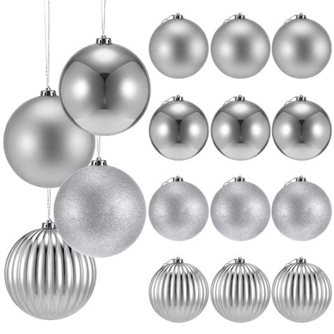 Suzile Pcs Inch Christmas Ball Ornaments Large Christmas Ornaments Shatterproof Glitter