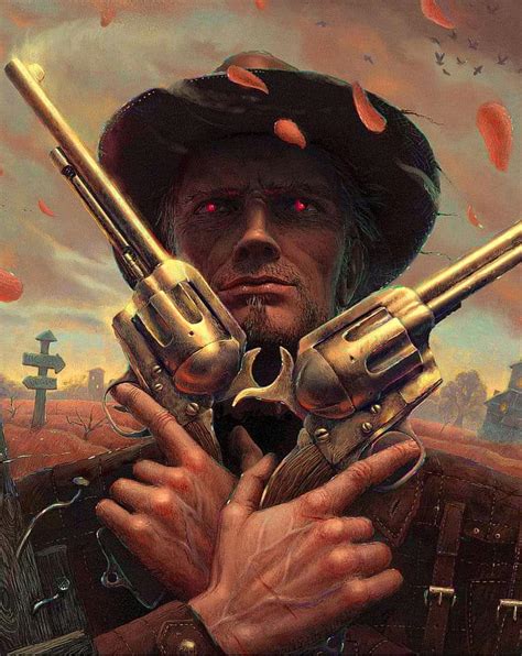 The Gunslinger Art Background Book Cowboy Iscreaminc Movie