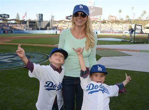 Britney Spears Sean And Jayden From Celeb Dodgers Fans E News