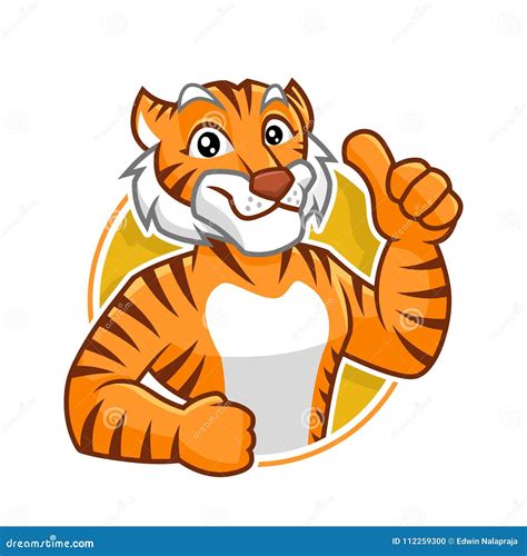Tiger Mascot Character Design Stock Vector Illustration Of Icon
