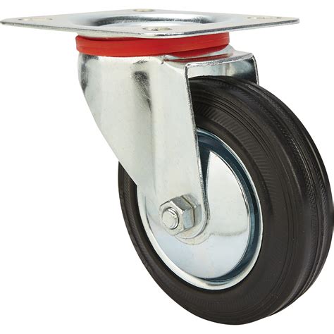 Ironton 4in Swivel Rubber Caster — 155 Lb Capacity Northern Tool