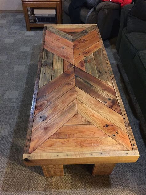 Coffee Table Made From Pallet Wood I Used Pocket Holes For All The