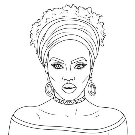 printable african women coloring pages