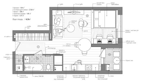 Studio Apartment Floor Plan Interior Design Ideas