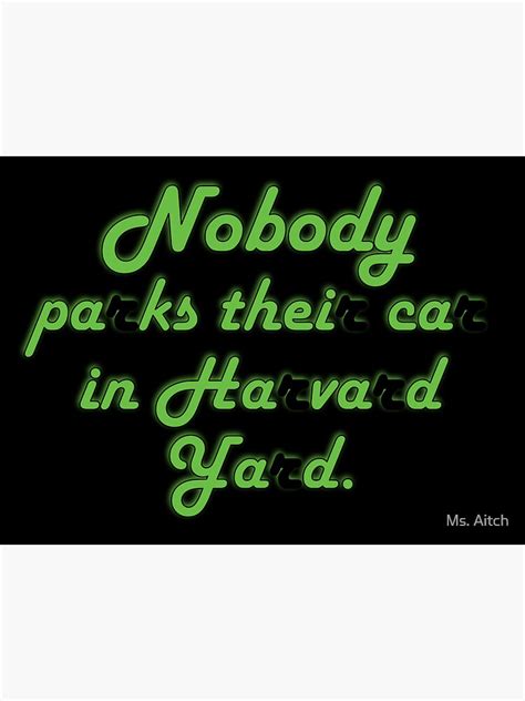 Park Your Car In Harvard Yard Sticker For Sale By Missaitch Redbubble