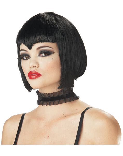 Va Va Vamp Black Wig Gothic Vampire Dark Vampiress Costume Accessory