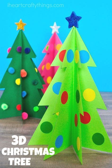 Colorful 3d Christmas Tree Craft Paper Christmas Tree Christmas