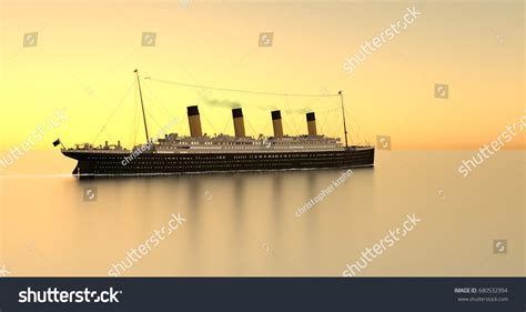 Titanic Sunset 3d Rendering Stock Illustration 680532994 Shutterstock