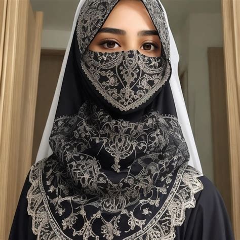 Premium AI Image A Beautiful Veiled Arab Girl