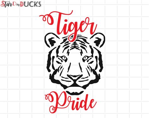 Tiger Pride Svg Dxf Eps Png Clip Art Cutting Files Etsy