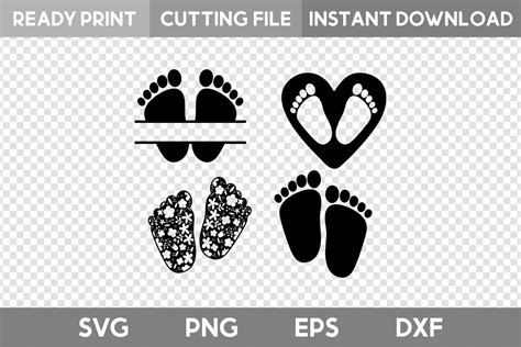 Baby Feet Svg Bundle Gráfico Por Acelea · Creative Fabrica