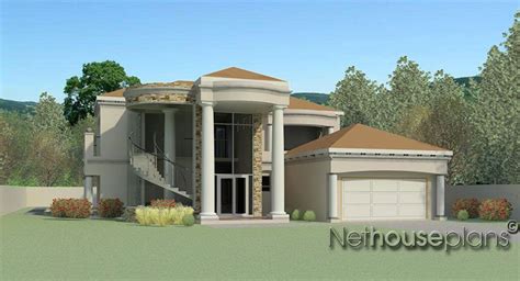 Modern Tuscan Style House Plan 4 Bedroom Double Storey Floor Plans