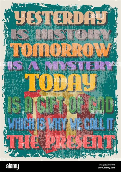 Yesterday Today Tomorrow Poster Stock Vector Images Alamy