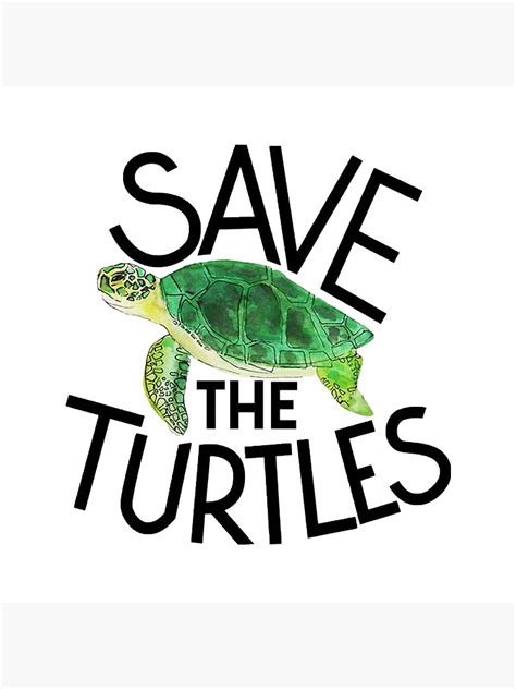 Save The Turtles Art Print For Sale By Jacobrs13 Redbubble