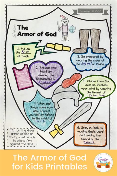 The Armor Of God For Kids Printable Activities Armor Of God Bible