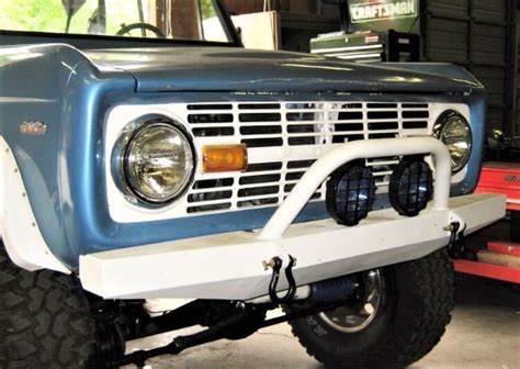 1966 1977 Ford Heavy Duty Early Bronco Front Plate Bumper Hardknoxfab
